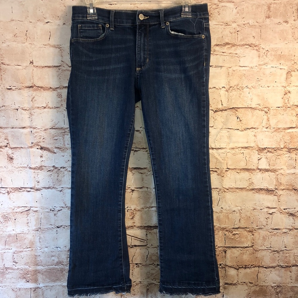 Banana Republic Distressed Flare Crop